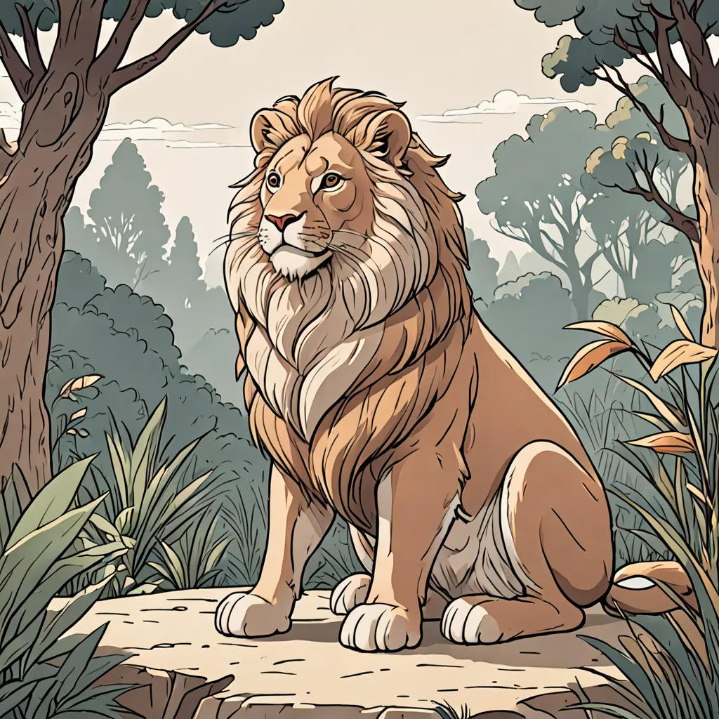 The Lion and the Clever Rabbit