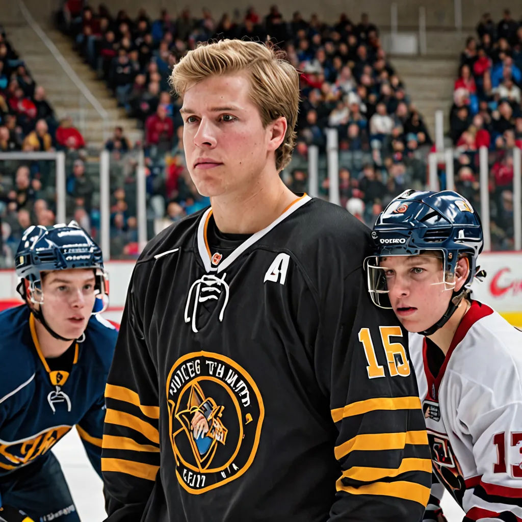 a group of young men standing next to each other on a hockey field with a crowd watching them from the stands, regionalism, a renaissance painting, Adam Paquette, movie still