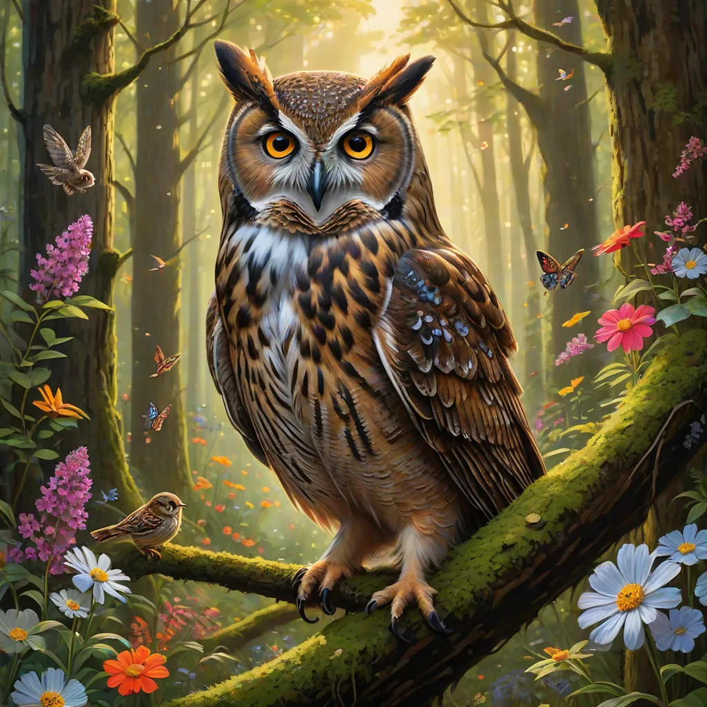 The Wise Old Owl and the Young Sparrow