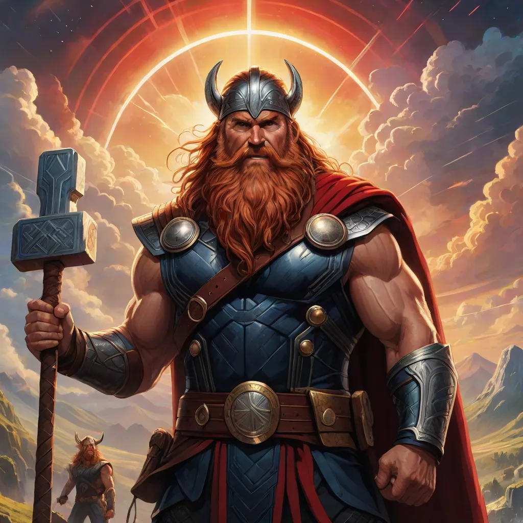Norse Gods in Cartoon Style