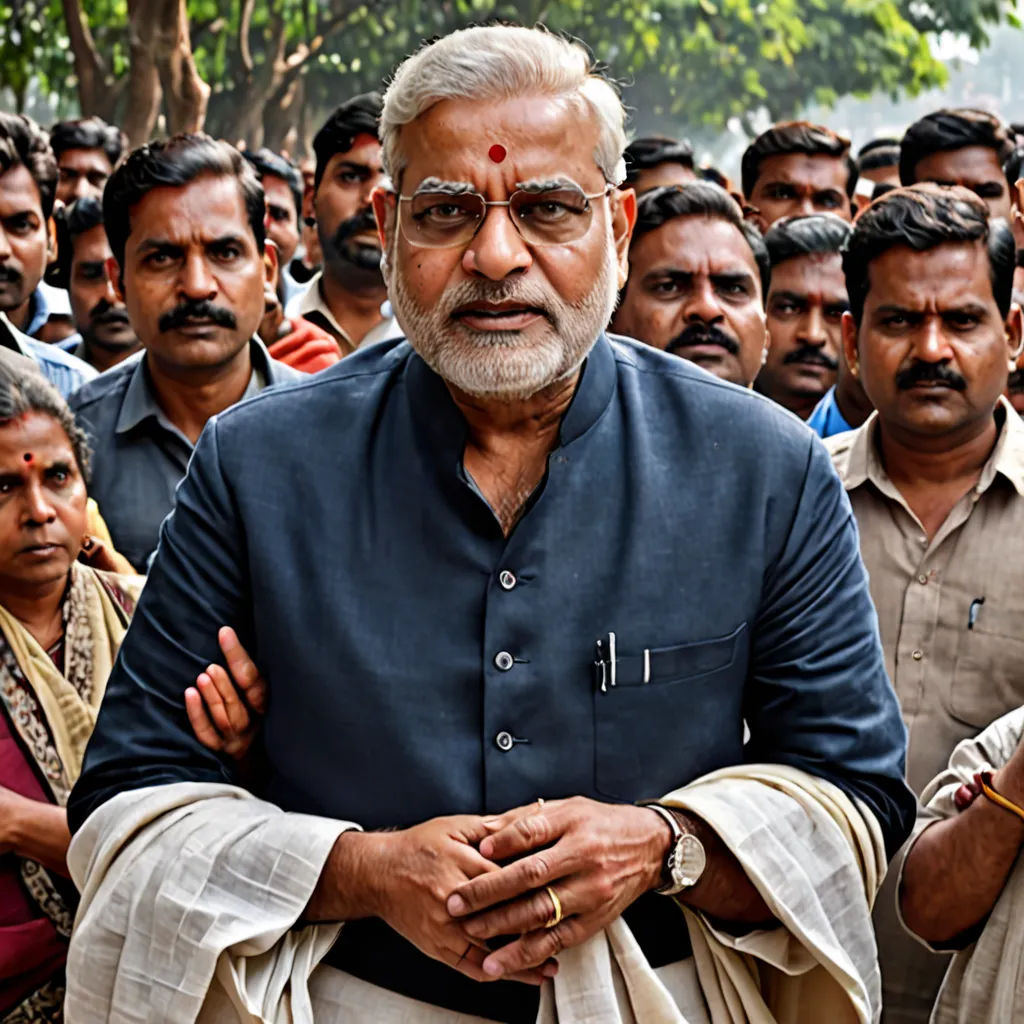 a man in a crowd of people with his hands folded up in front of him, with a serious look on his face, samikshavad, a character portrait, Bholekar Srihari, movie still frame
