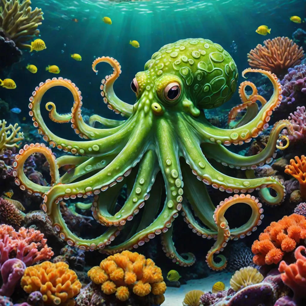 The Dancing Green Octopus