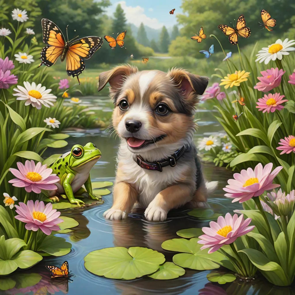 The Unlikely Friends: A Frog and a Dog