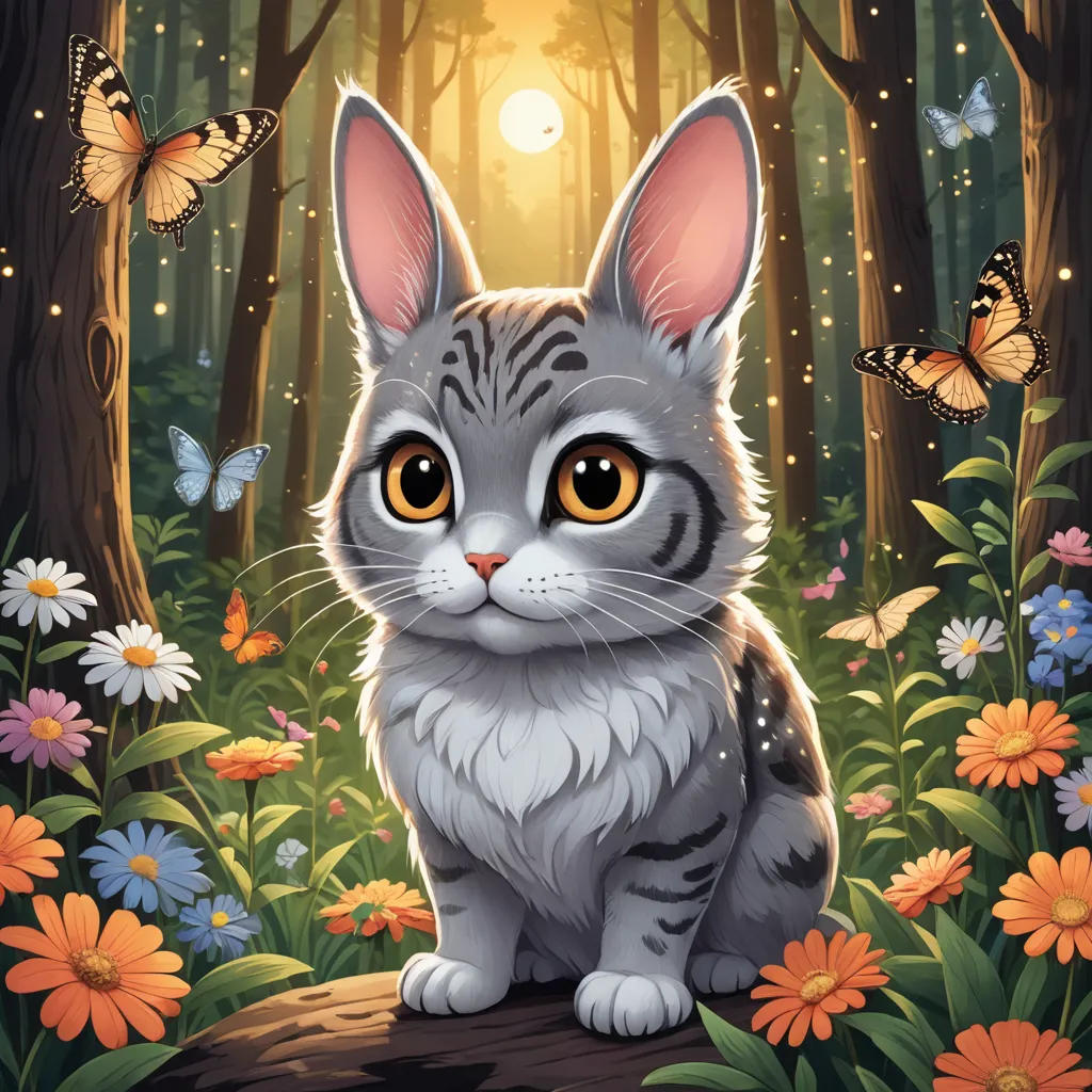 The Curious Cat and the Magical Forest