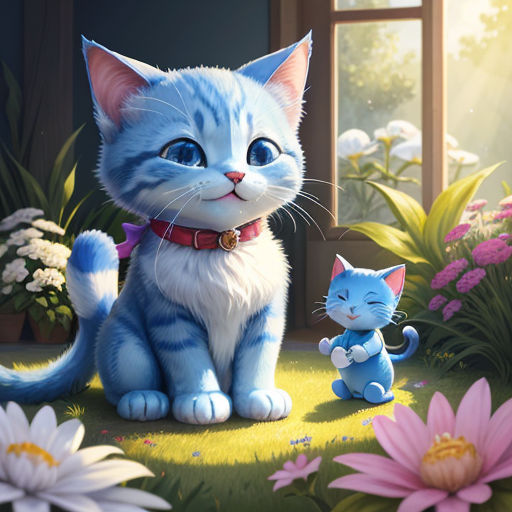 Smurf Cat Whimsy: Embrace Adorable Magic in Feline Blue 