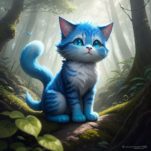 Smurf Cat Whimsy: Embrace Adorable Magic in Feline Blue 