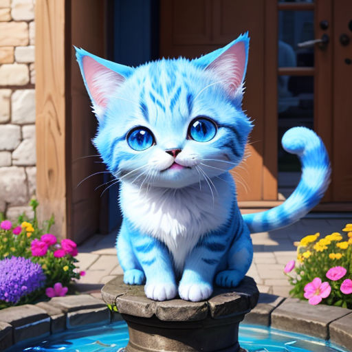 Smurf Cat Whimsy: Embrace Adorable Magic in Feline Blue 