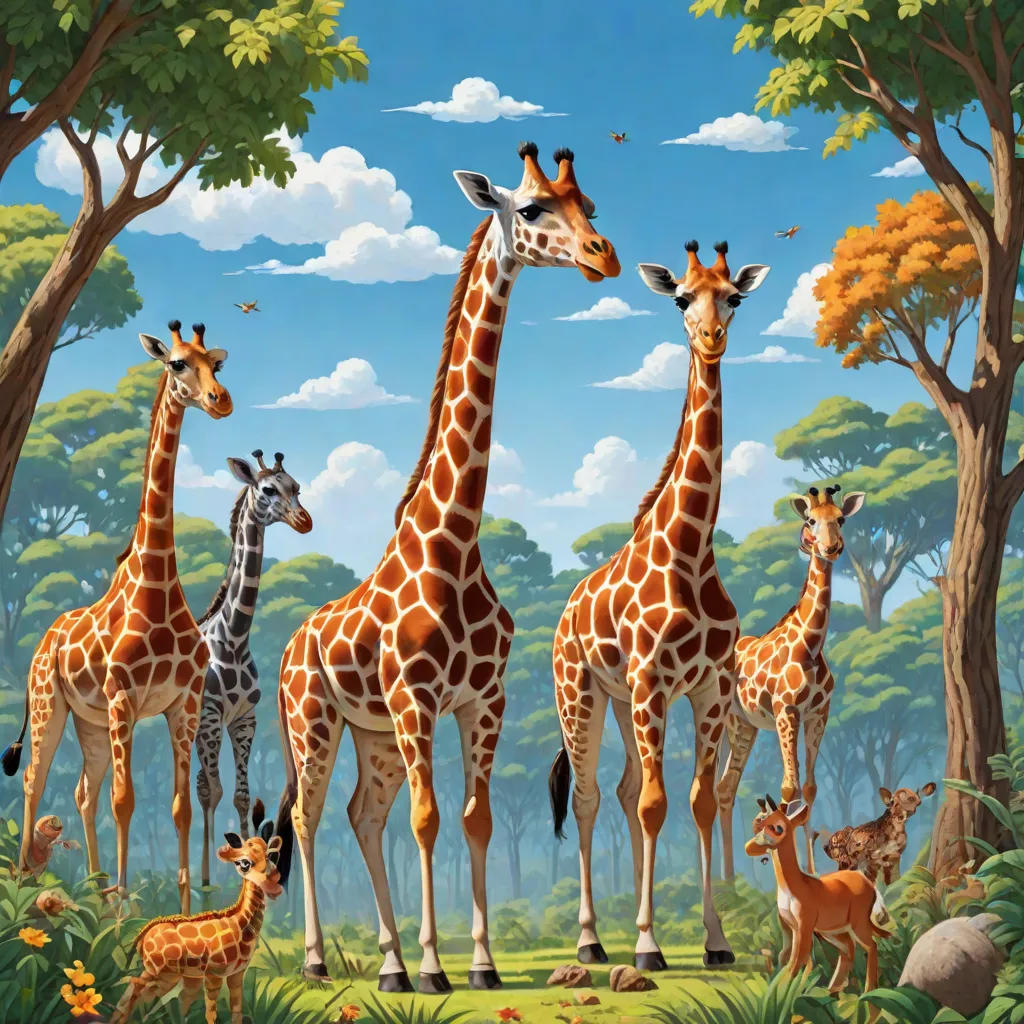 The Lost Giraffe in the Forest