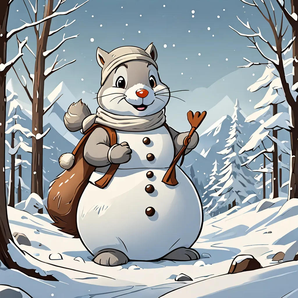 Squirrell and Snowman's Winter Adventure