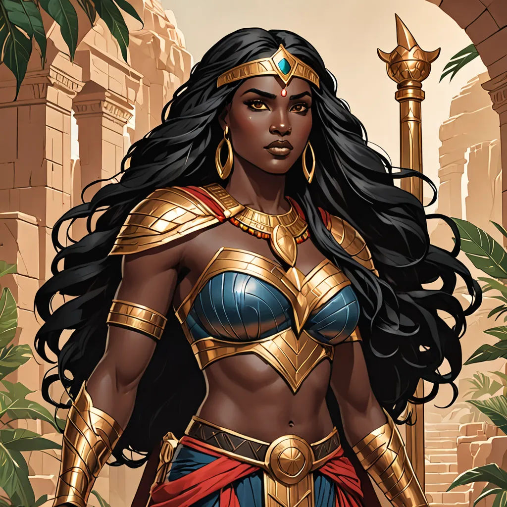 a woman dressed in a costume with a sword in her hand and a sword in her hand, standing in front of a jungle, fantasy art, a comic book panel, Artgerm, western comic book art