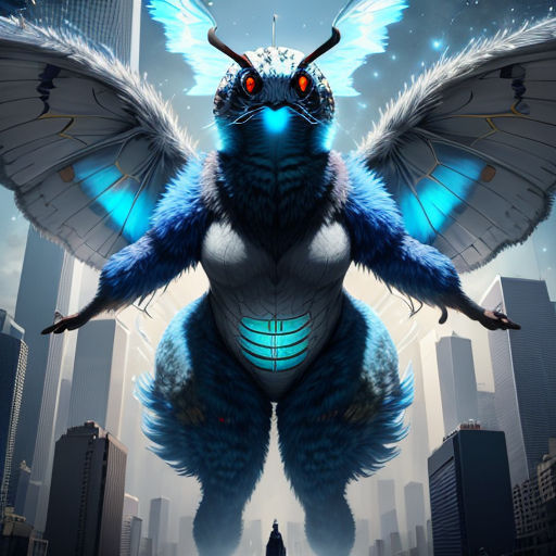 Blacklight Goodness - Imago Mothra by AlmightyRayzilla -- Fur Affinity  [dot] net