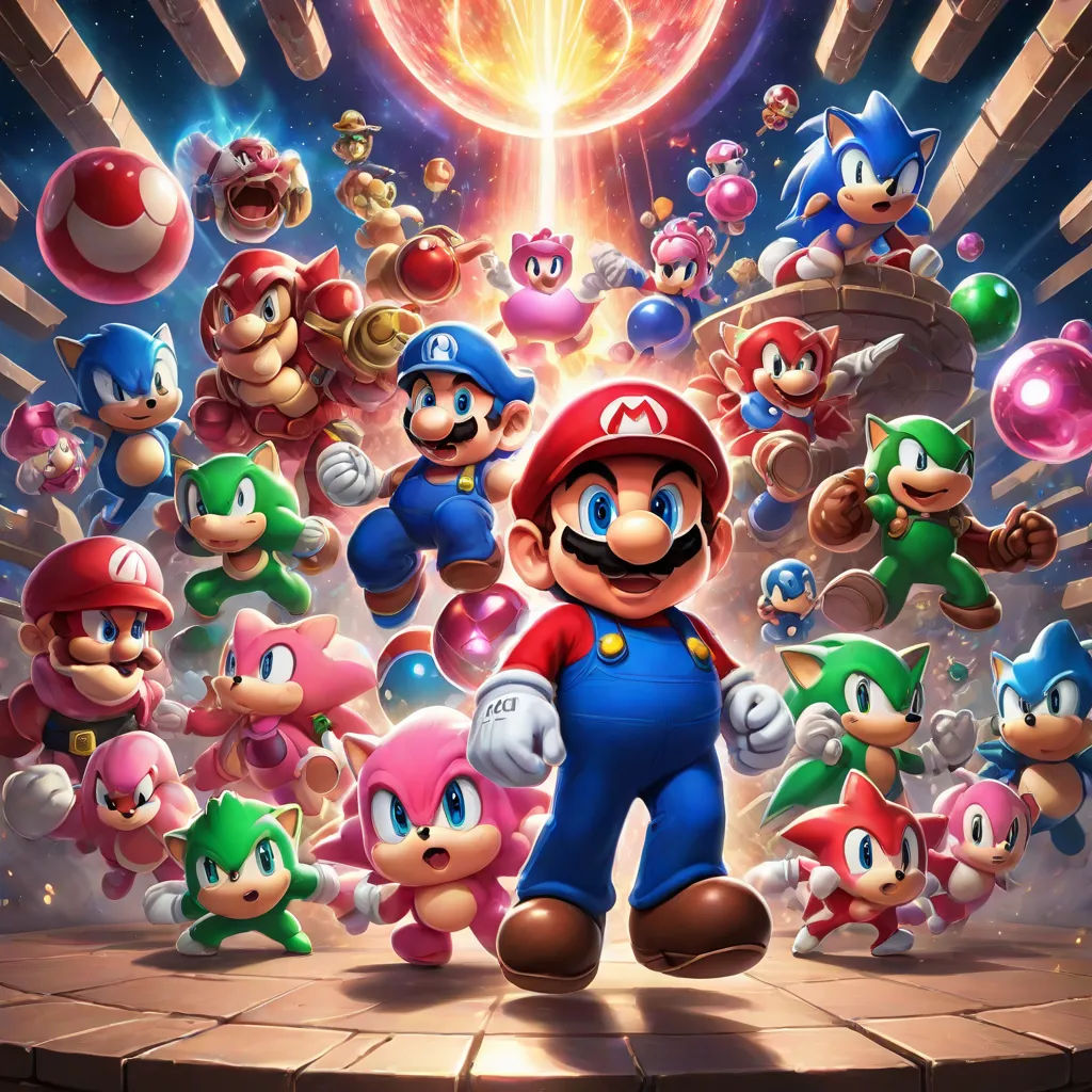 a bunch of mario and luigi in a video game poster with mario and luigi in the background of a super mario world, sots art, concept art, Chris LaBrooy, official art