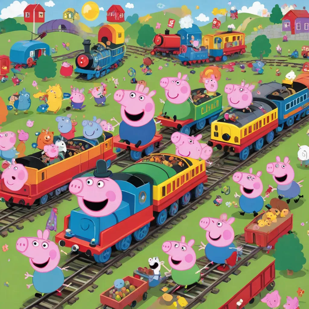 Peppa Pig And The Big Train Fight