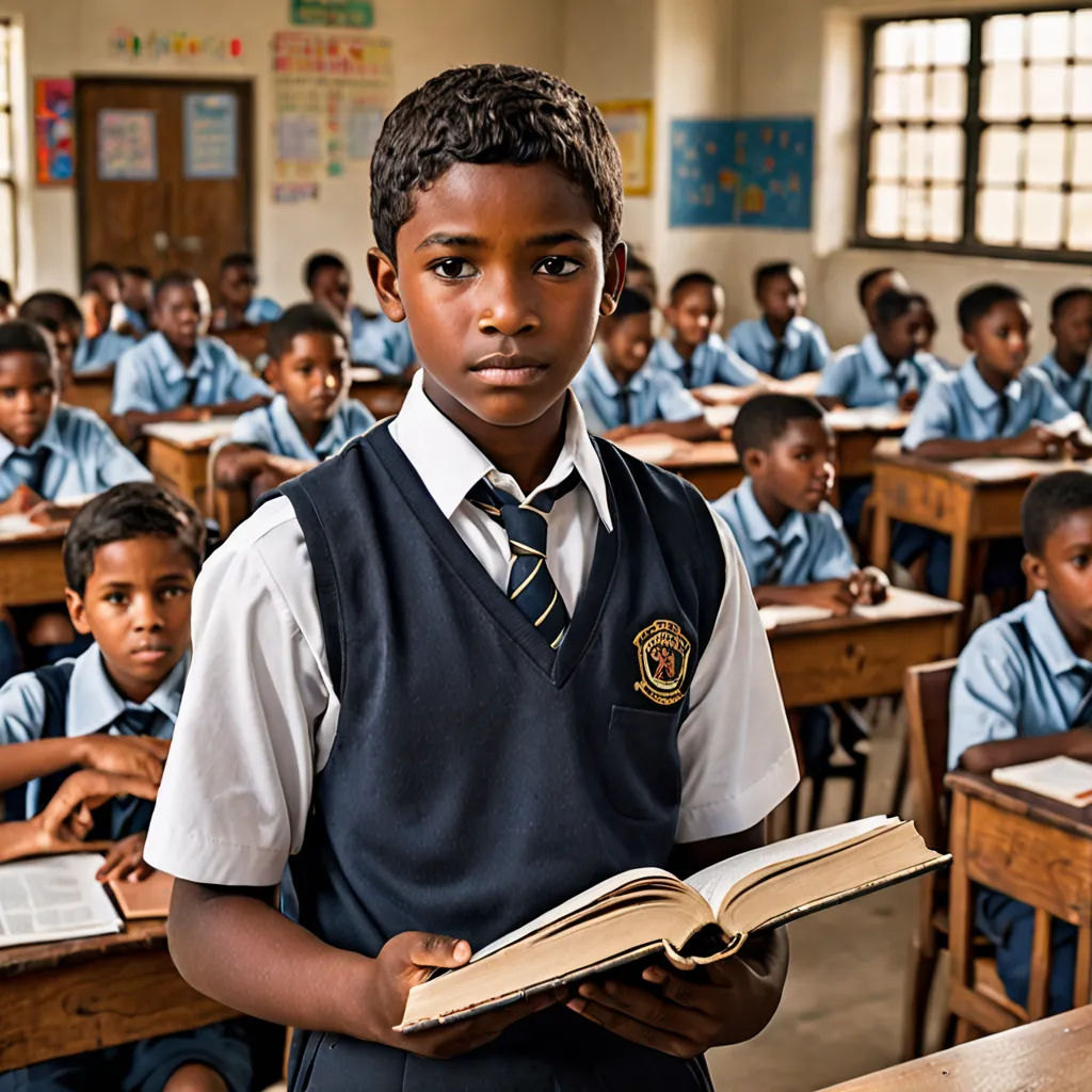 a group of children in a classroom with a book in their hands and a book in their hand,, heidelberg school, a stock photo, Bruce Onobrakpeya, promotional image