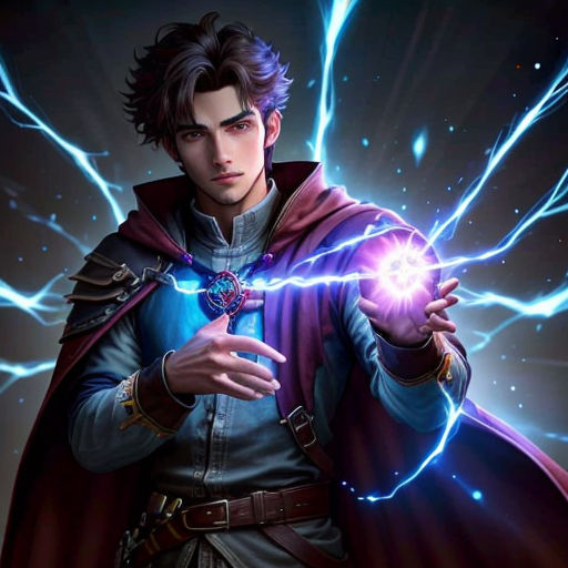 a man in a cape holding a glowing ball of light in his hand and a glowing light coming out of his hand