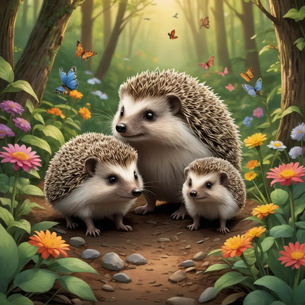 The Hedgehog Family's Adventure