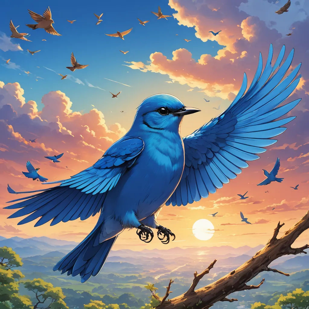 The Little Bluebird's Flight