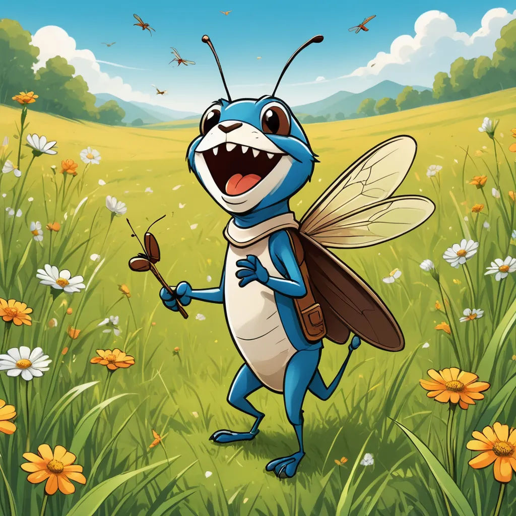 a bug with a bug on its back in a field of flowers and daisies with a bug in its mouth, altermodern, a character portrait, Chris LaBrooy, magic the gathering artwork