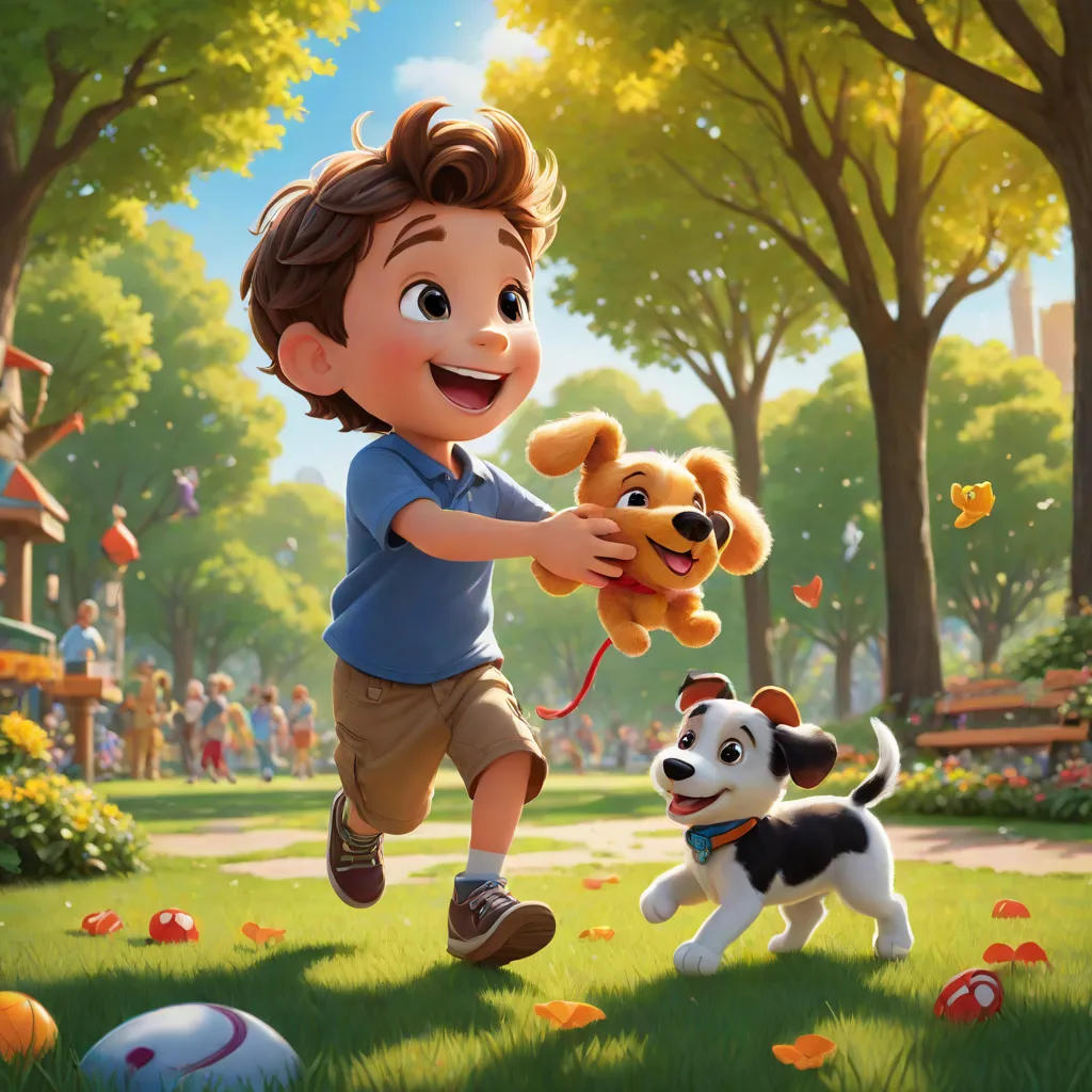 A Boy and His Puppy