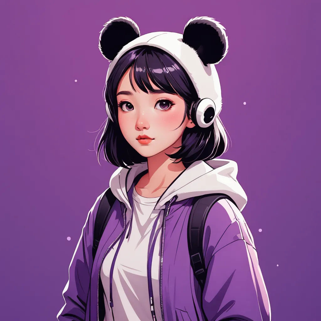 The Girl with Panda Ears