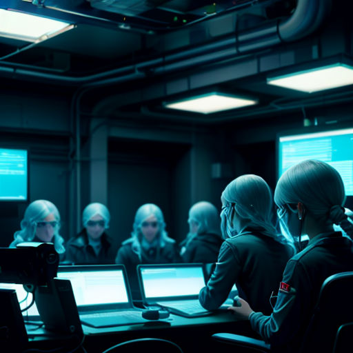 a group of people sitting at a table with laptops in front of them and on the phone in front of them