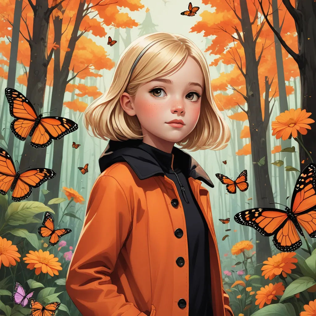 a painting of a girl in a butterfly forest with butterflies flying around her and a castle in the background, fantasy art, a detailed painting, Aaron Jasinski, trending on art station