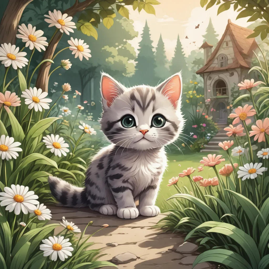 The Curious Kitten and the Magical Garden