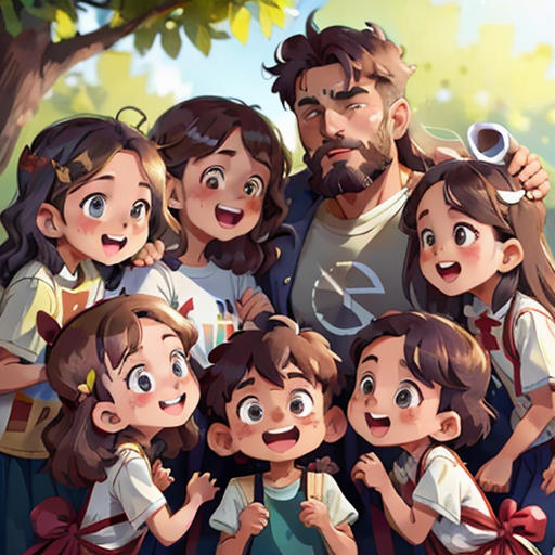 Jesus Playing Guitar for Children