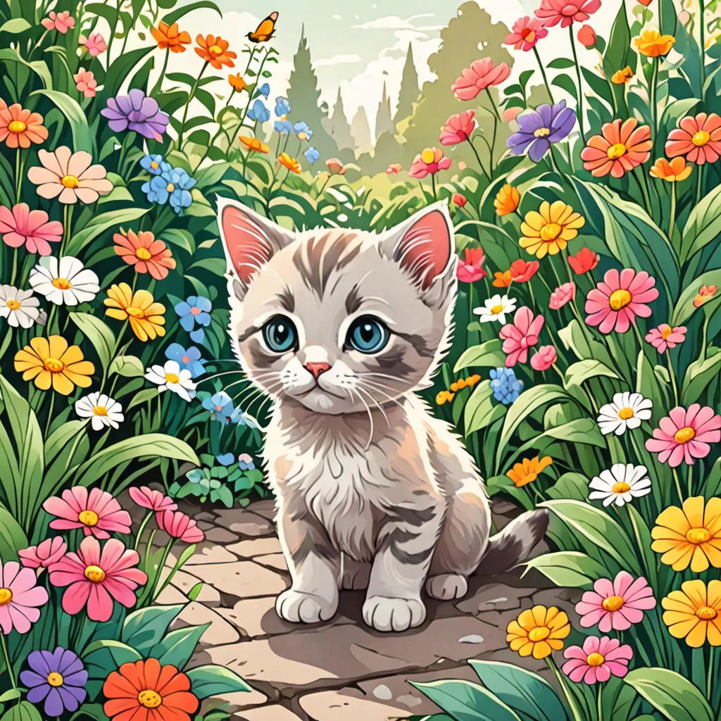 The Curious Kitten's Journey