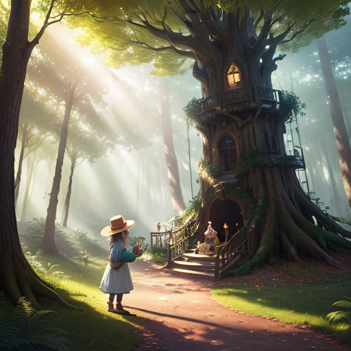 The Enchanted Forest  Fantasy landscape, Magic forest, Anime scenery