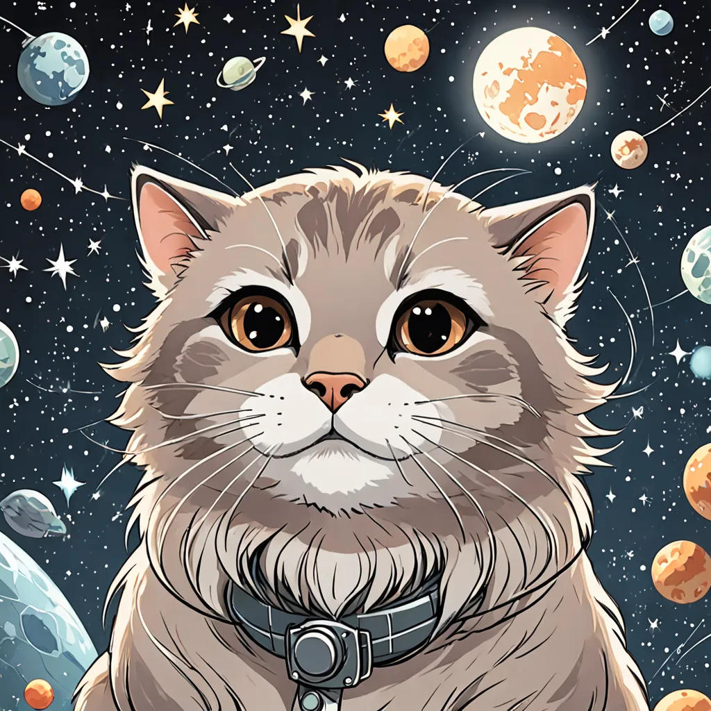 Whiskers' Cosmic Adventure: A Tale of Courage and Love