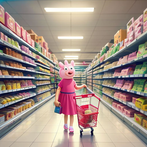 Peppa Pig's Naked Grocery Adventure