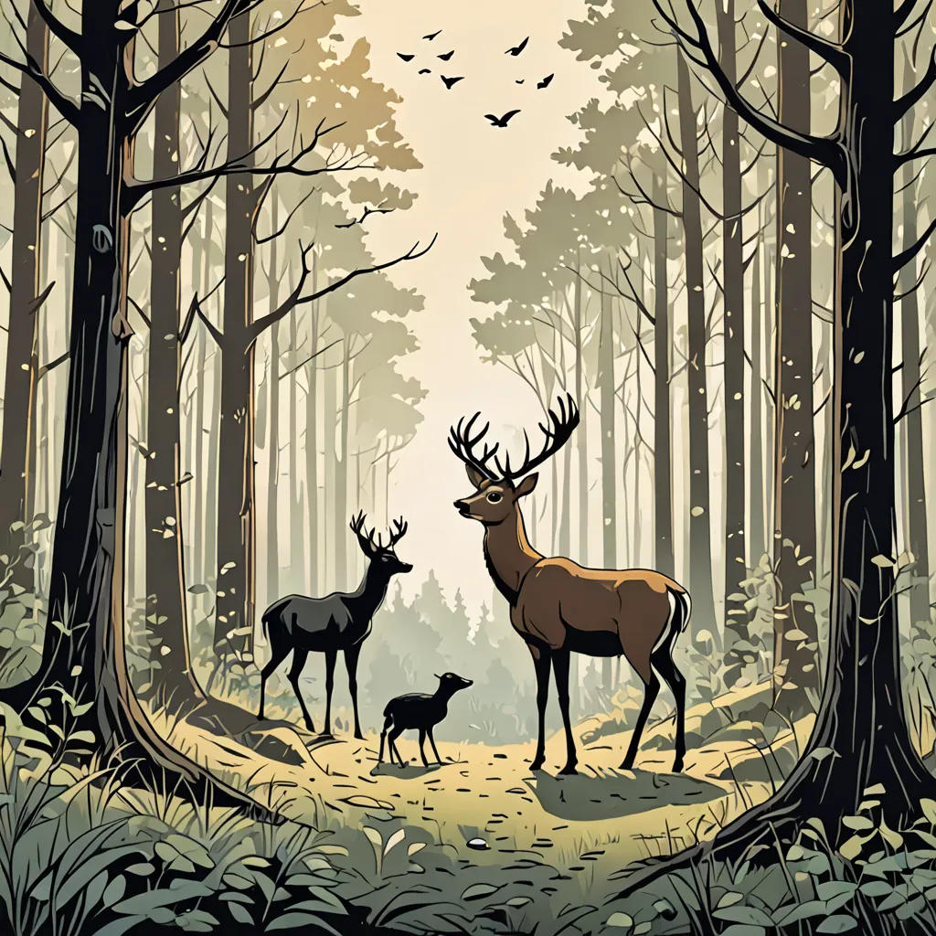 The Clever Deer and The Cunning Crow