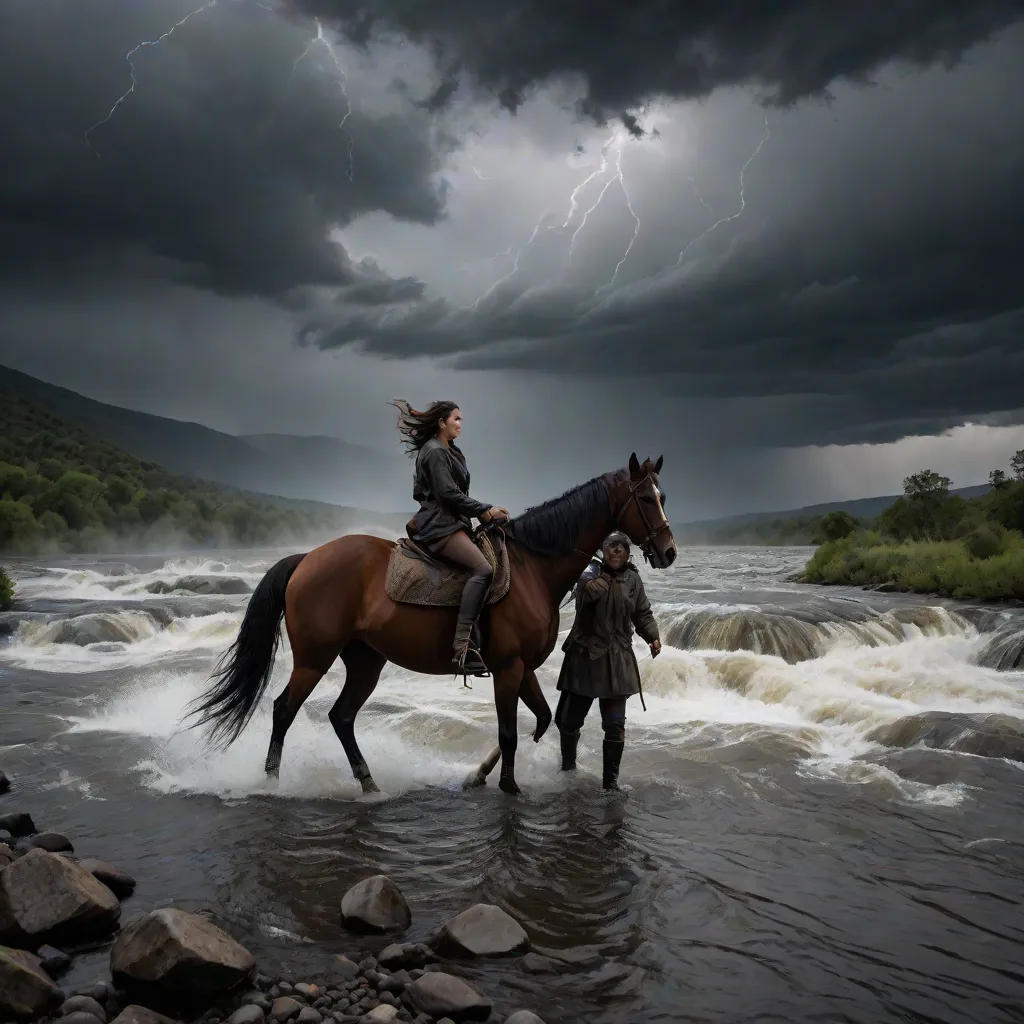 The Stormy River's Embrace
