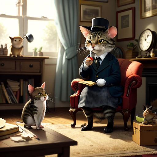 Detective Cat and the Stolen Cheese