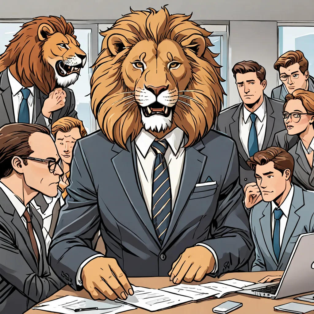 The Lion's Struggle