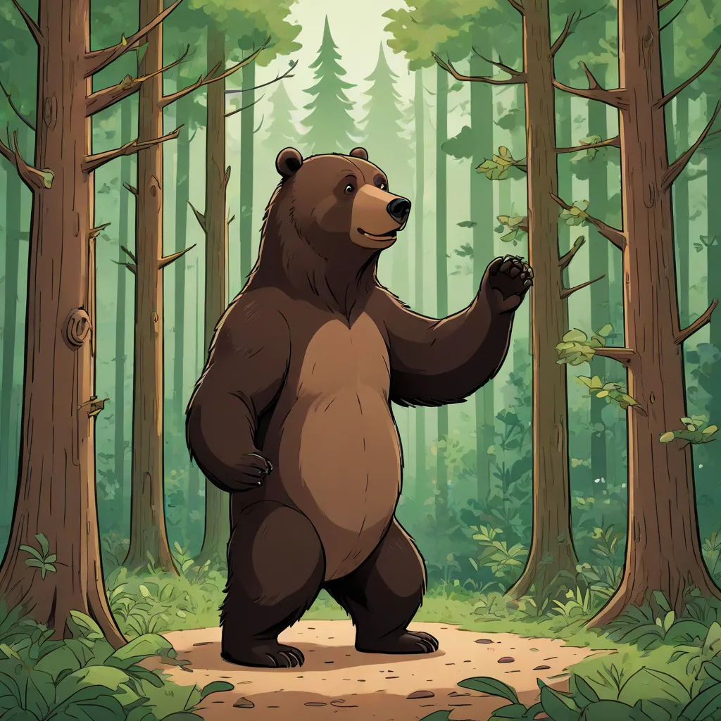 In a forest teeming with life, a bear was practicing his dance moves. He had learned to dance on two feet and was quite proud of his talent.