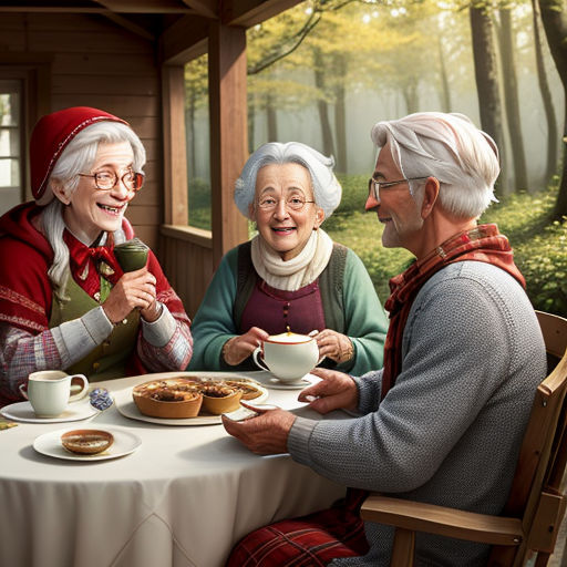 Tea Time with Little Red Riding Hood and the Woodcutter