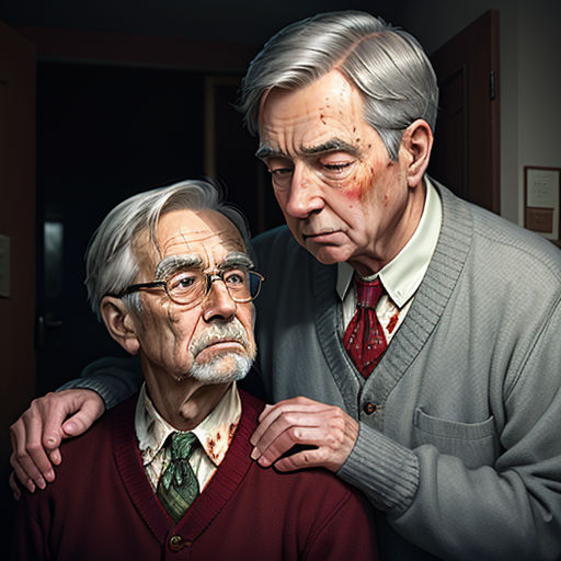 a man is helping another man with his tie on in a room with a mirror and a door behind him, american scene painting, a photorealistic painting, Filip Hodas, award - winning photography