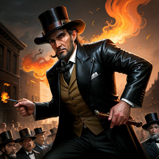 a man in a suit and top hat holding a cigarette and a cane in front of a crowd of men, american scene painting, a character portrait, F. Scott Hess, game art