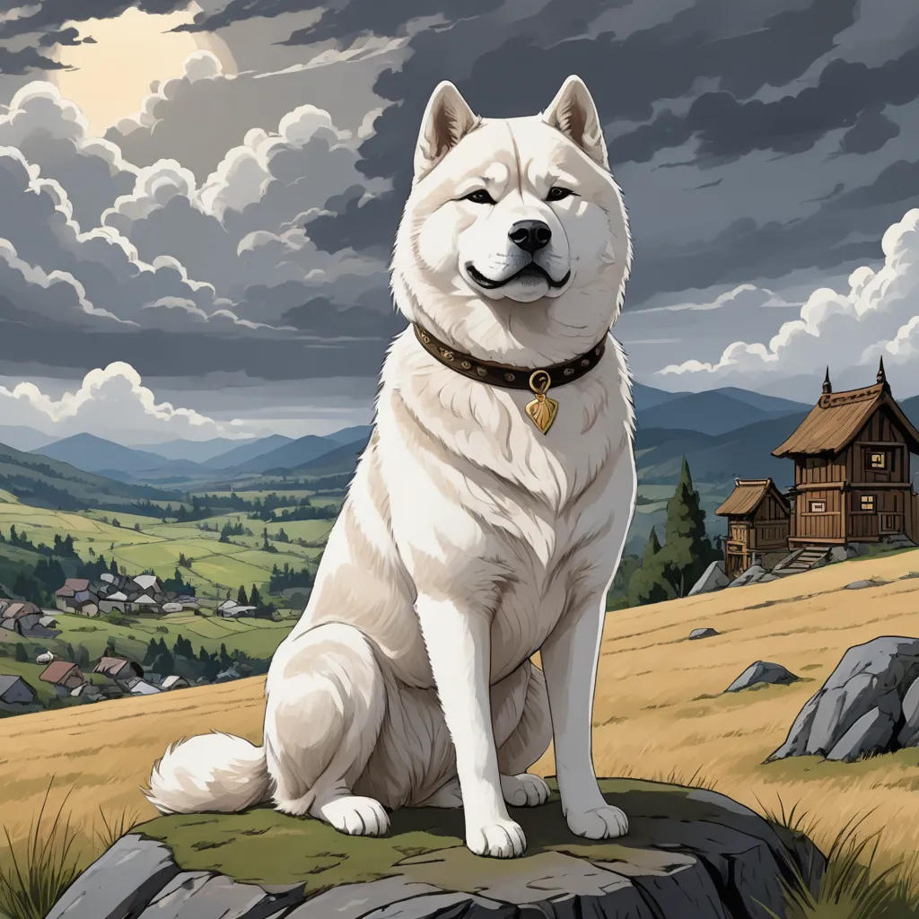 Xena the White Akita's Tale of Loyalty
