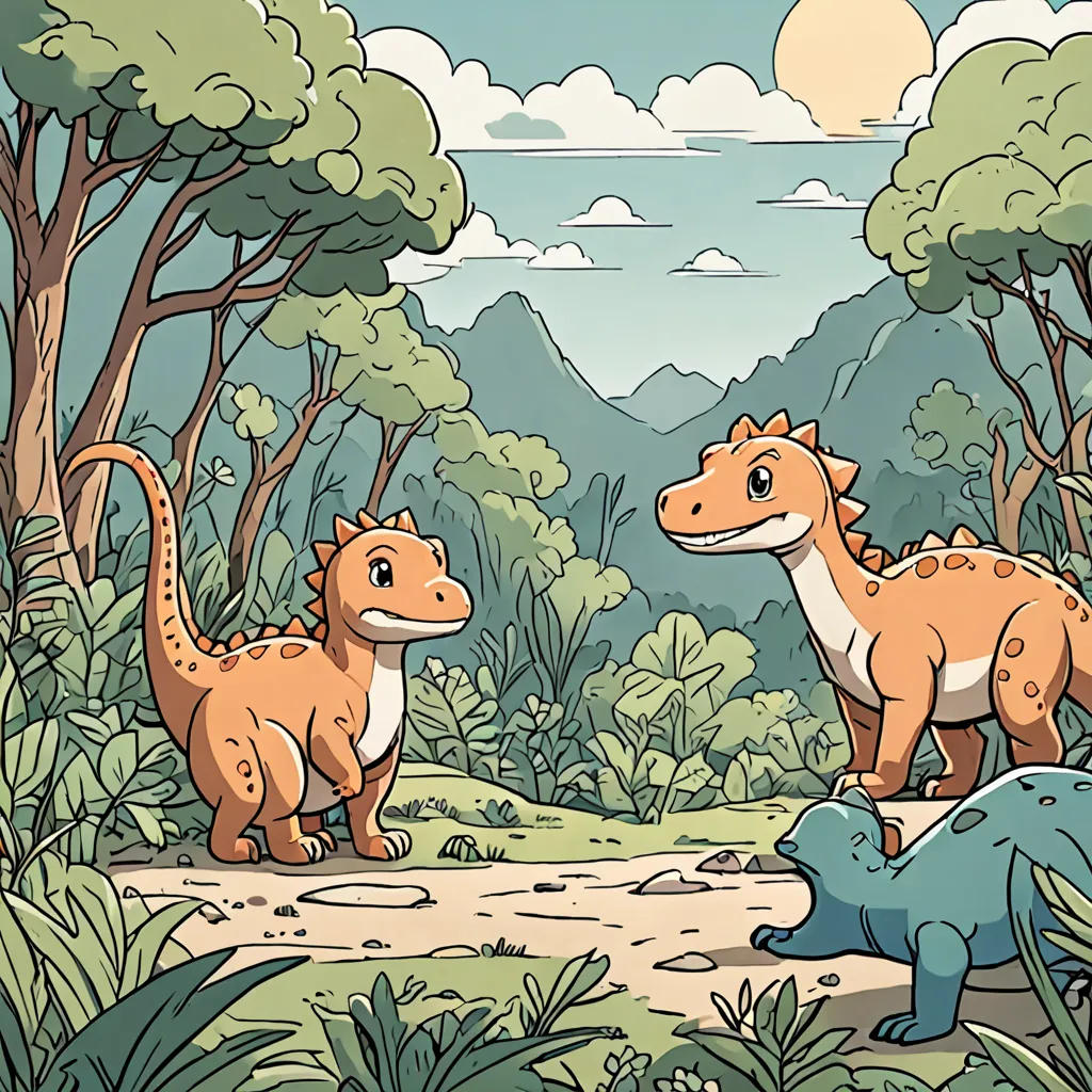 The Three Friendly Dinosaurs