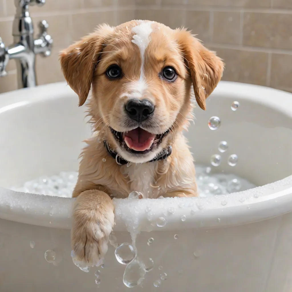 The Puppy Needs a Bath