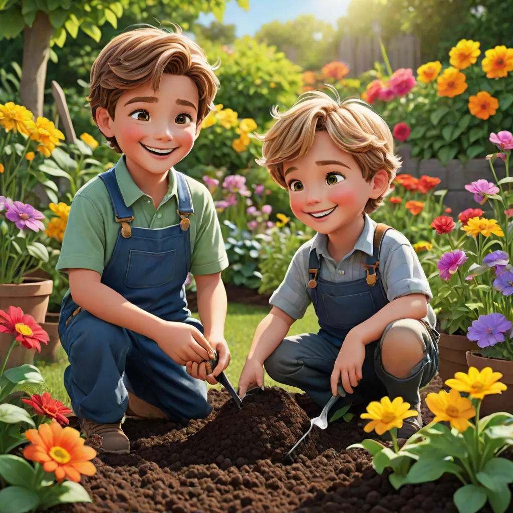 The Riley Boys' First Garden Adventure