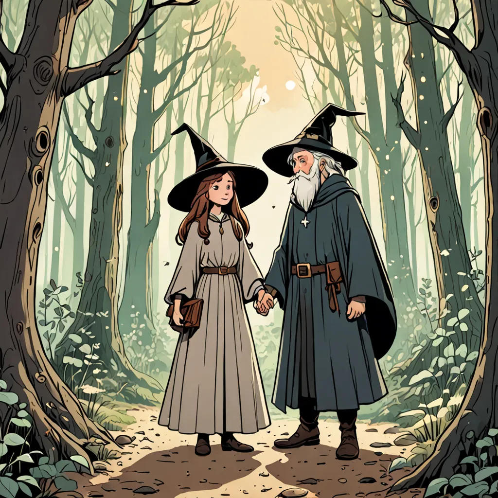 The Lonely Wizard and the Young Witch