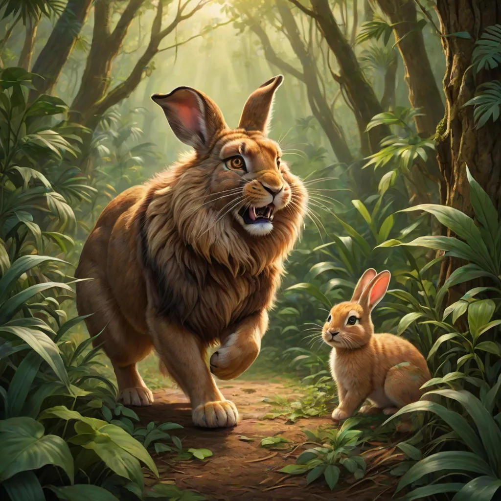The Lion and the Clever Rabbit