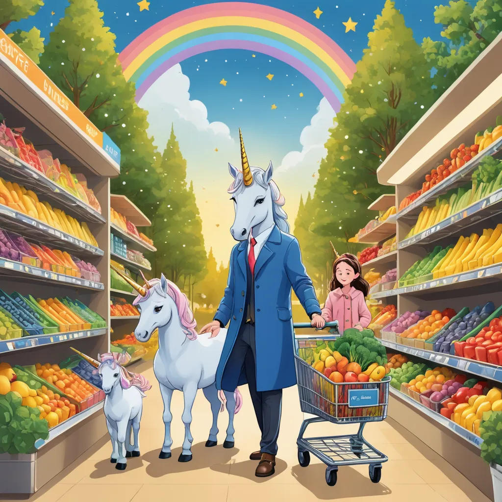 The Unicorn Family's Grocery Adventure