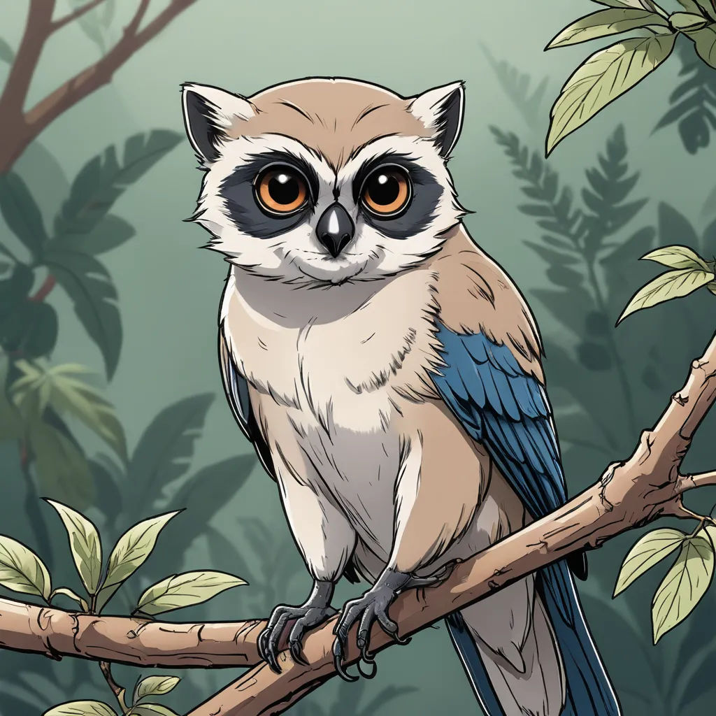 a bird sitting on a branch in a forest with leaves and branches around it, with a green background, sumatraism, an illustration of, Chris LaBrooy, birds
