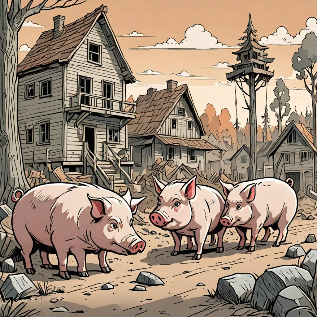 The Three Little Pigs and the Big Bad Wolf