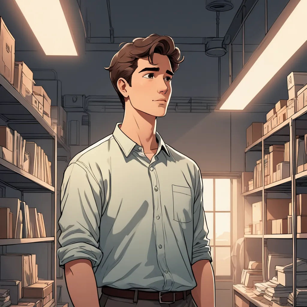 a man standing in a library with a book shelf full of books and books on the shelves behind him, serial art, a character portrait, Cedric Seaut (Keos Masons), rossdraws global illumination